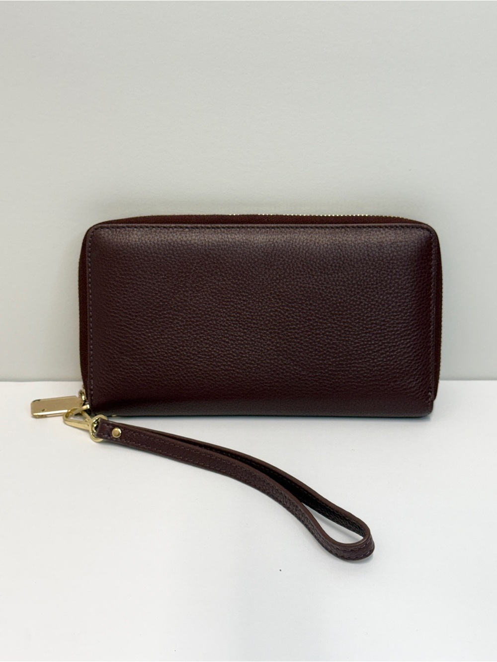 Chelmon Vegan Leather Wristlet Wallet Dark Brown